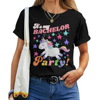 Groovy It's My Bachelor Party Unicorn Marriage Party Women T-shirt
