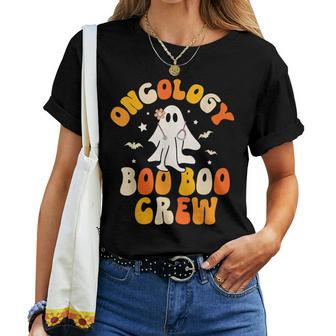 Groovy Oncology Nurse Boo Boo Crew Ghost Nursing Halloween Women T-shirt - Thegiftio UK