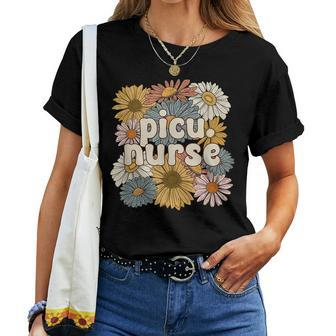 Groovy Picu Nurse Pediatric Intensive Care Unit Women T-shirt - Monsterry