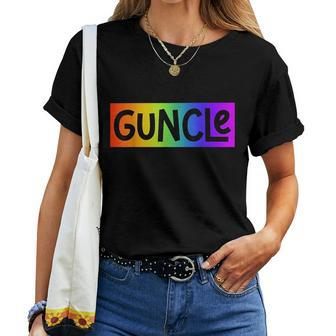 Guncle Gay Uncle Pride Rainbow Guncle Women T-shirt | Mazezy