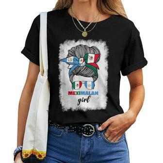 Half Mexican And Guatemalan Mexico Guatemala Flag Girl Women T-shirt - Monsterry AU