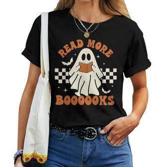 Halloween Read More Books Cute Boo Read A Book Teacher's Day Women T-shirt | Mazezy AU