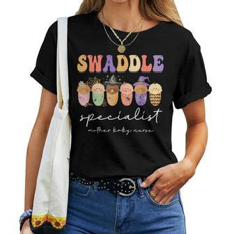 Halloween Swaddle Specialist Postpartum Nurse Mother Baby Women T-shirt - Seseable