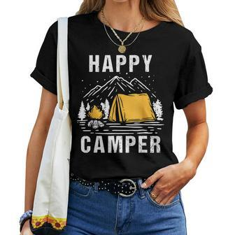 Happy Camper Camping Rv Camping For Men Women And Kids Camping Women T-shirt Crewneck | Mazezy