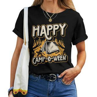 Happy Campoween Happy Camp O Ween Fall Halloween Camping Halloween Women T-shirt | Mazezy AU