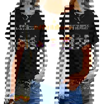 Happy Halloween Gnomes Gnome Cute Autumn Fall Gnomies Happy Halloween Women T-shirt | Mazezy