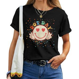 Happy International Dot Day Smile Face Groovy Polka Dot Women T-shirt - Seseable