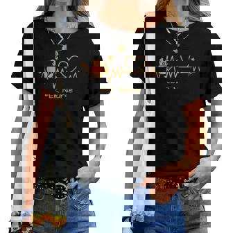 Heartbeat Er Nurse Fall Autumn Thanksgiving Thanksgiving Women T-shirt | Mazezy