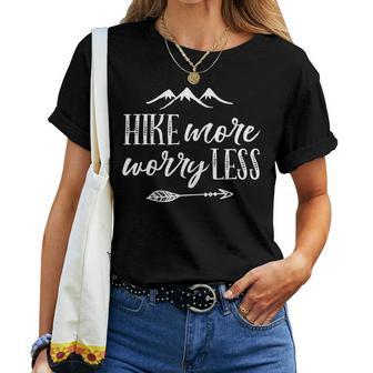 Hike More Worry Less Hiking Camping Graphic Women Women T-shirt - Thegiftio UK
