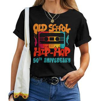 Hip Hop 50 Years Of Old School Graffiti Cassette Old School Women T-shirt - Monsterry