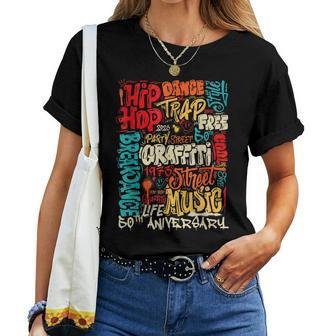Hip Hop 50 Years Of Old School Graffiti Old School Retro Women T-shirt | Mazezy CA