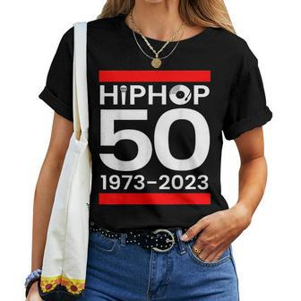 Hip Hop 50 Years Of Old School 50 Year Old School Retro Women T-shirt | Mazezy