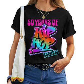 Hip Hop Music 50Th Anniversary Black History Men Dj Graphic Women T-shirt Short Sleeve Graphic - Thegiftio UK