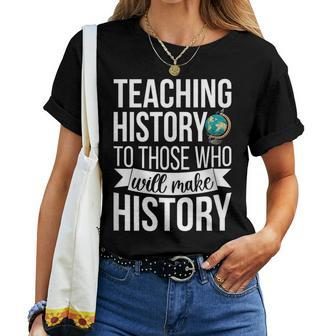History Teacher Appreciation History Teaching Women T-shirt Short Sleeve Graphic - Thegiftio UK