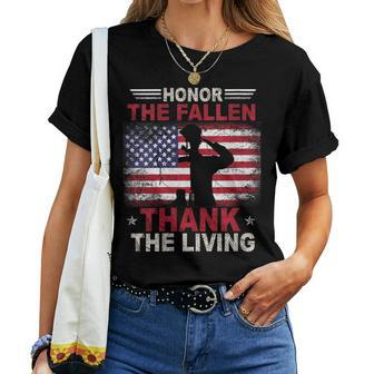 Honor The Fallen Veteran Themed Military Support Veteran Day Women T-shirt - Monsterry AU