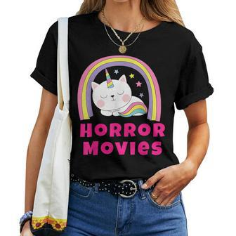 Horror Movies Sarcastic Retro Horror Movies Women T-shirt | Mazezy