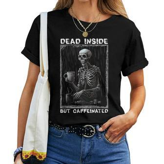 Horror Skeleton Coffee For Coffee Lovers Women T-shirt | Mazezy