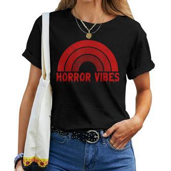 Horror Vibes Blood Red Rainbow Halloween Halloween Women T-shirt | Mazezy