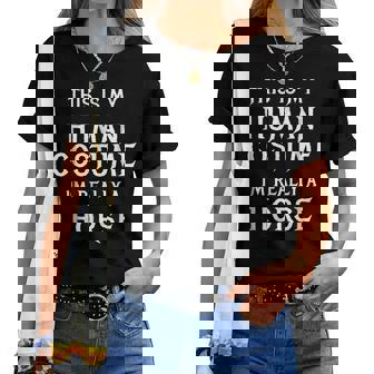 Horse Halloween Costume Easy Idea Halloween Women T-shirt | Mazezy