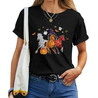 Horse Mummy Witch Halloween Horror For Horse Lover Mummy Women T-shirt | Mazezy