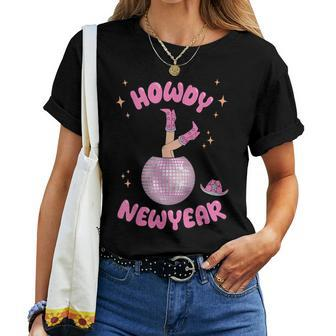 Howdy New Year Cowgirl Horse Equestrian Cow Girl Women T-shirt | Mazezy