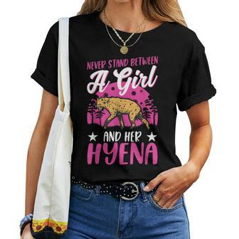 Hyena Girl Spotted Hyena Women T-shirt | Mazezy
