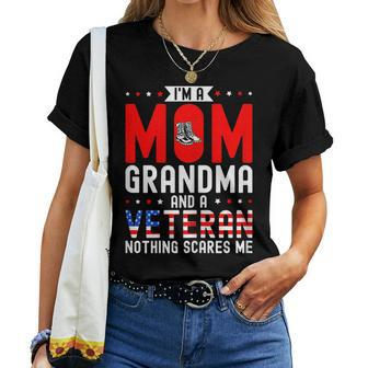 I'm A Mom Grandma And A Veteran Female Veteran Grandmother Women T-shirt | Mazezy