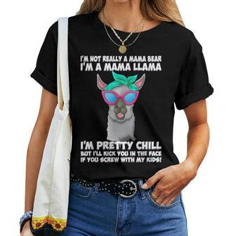 Im Not Really A Mama Bear Im More Of A Mama Llama Funny Women T-shirt - Seseable