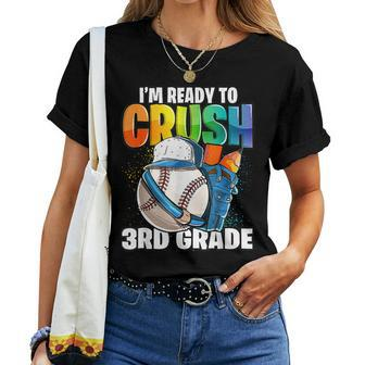 Im Ready To Crush 3Rd Grade Baseball Back To School Boys Women T-shirt Short Sleeve Graphic - Monsterry CA