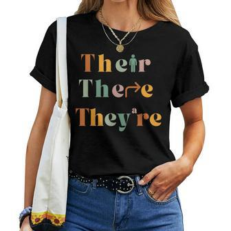 Their There They're English Teacher Gramma Police Joke Women T-shirt - Seseable