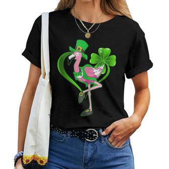 Irish Flamingo Green Saint Patrick Day 2023 Lucky St Pattys Women T-shirt | Mazezy