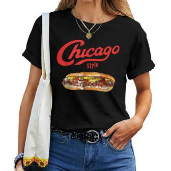 Italian Beef Sandwich Chicago Food Mens Women T-shirt | Mazezy