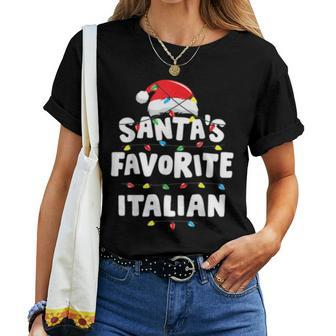 Italian Christmas Santas Favorite Xmas Women T-shirt | Mazezy