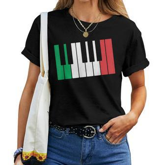 Italian Flag Piano Pianist Music Teacher Musician Women T-shirt Crewneck | Mazezy
