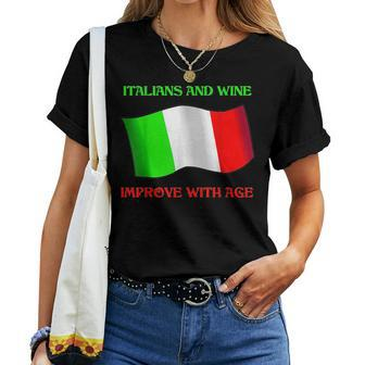 Italians And Wine Women T-shirt | Mazezy
