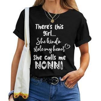Italy Italian Grandma Grandmother This Girl Calls Me Nonni Women T-shirt | Mazezy