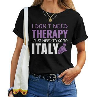 Italy Souvenir Women Men Italian Wine Lovers Women T-shirt
