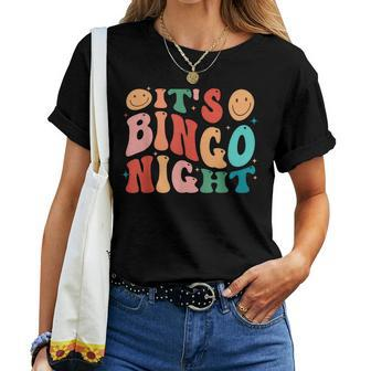 Its Bingo Night Groovy Retro Bingo Grandma Women T-shirt | Mazezy