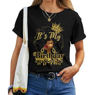 It's My Birthday Black Queen African American Afro Women T-shirt - Monsterry DE