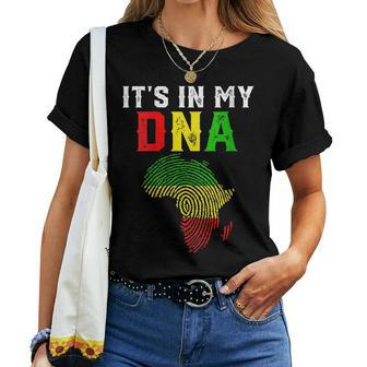 Its In My Dna Junenth Black Men Women Africa American Women T-shirt - Seseable