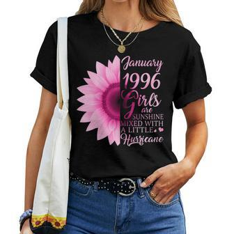 January Girls 1996 Birthday 25 Years Old Made In 1996 Women T-shirt | Mazezy