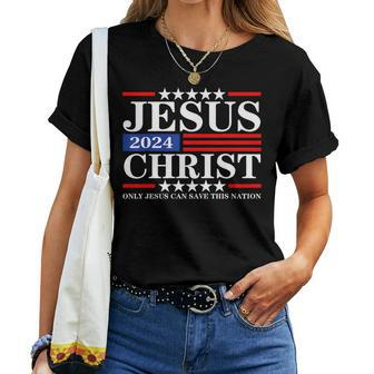 Jesus Christ 2024 Only Jesus Can Save This Nation Men Women Women T-shirt | Mazezy