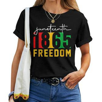Junenth 1865 Freedom Remembering My Ancestors Women T-shirt Crewneck Short Sleeve Graphic - Thegiftio UK