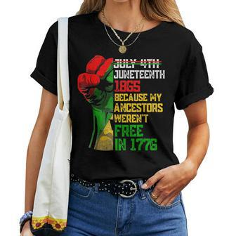 Junenth Is My Independence Day Afro Black Women Men Women T-shirt - Seseable