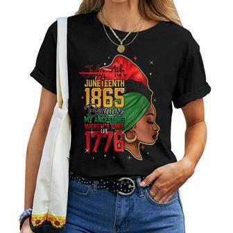 Junenth Is My Independence Day Women Black Pride Women T-shirt - Thegiftio UK