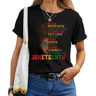 Junenth Is My Independence Day Black Women Black Pride Women Crewneck Short T-shirt - Thegiftio UK