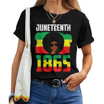 Junenth Is My Independence Day Black Women Black Pride Women T-shirt Crewneck Short Sleeve Graphic - Thegiftio UK