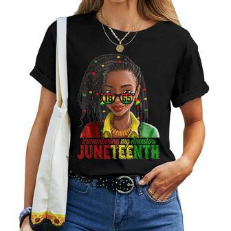 Junenth Women Locd Hair Remembering My Ancestors Women T-shirt - Seseable