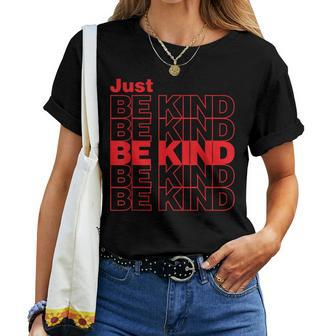 Just Be Kind Anti Bullying Kindness Week Unity Day Women T-shirt Casual Daily Crewneck Short Sleeve Graphic Basic Unisex Tee