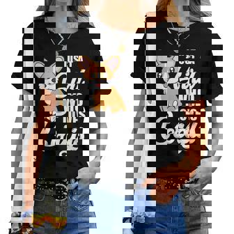 Just A Girl Who Loves Corgis Corgi Mama Women T-shirt | Mazezy